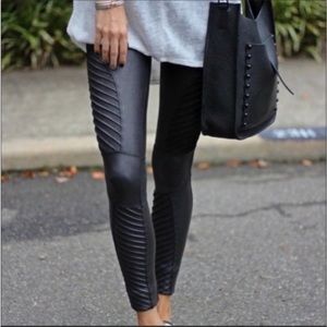 SPANX Faux Leather Moto Leggings